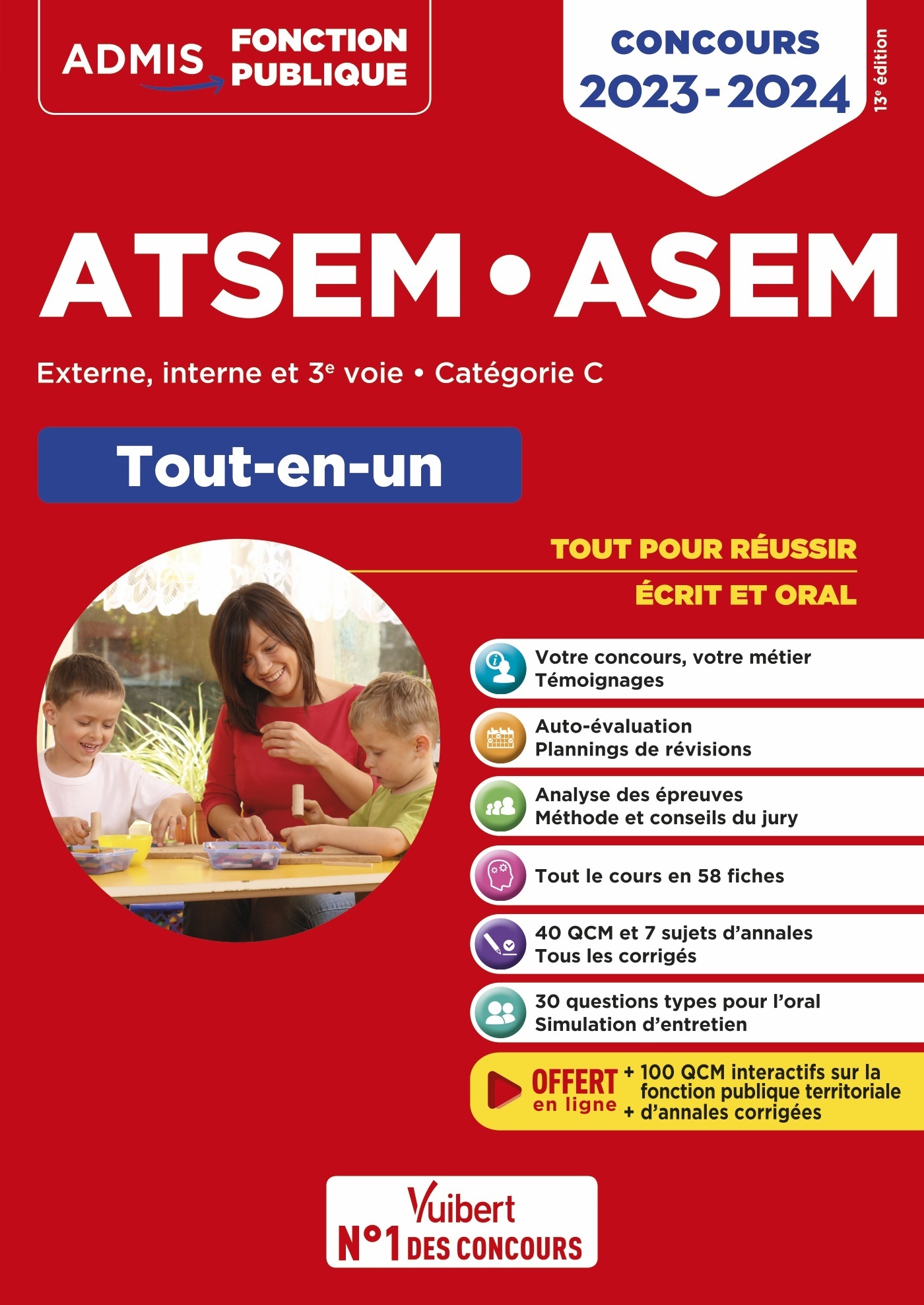 Concours ATSEM et ASEM - Catégorie C - Tout-en-un - Laplace Élodie - VUIBERT