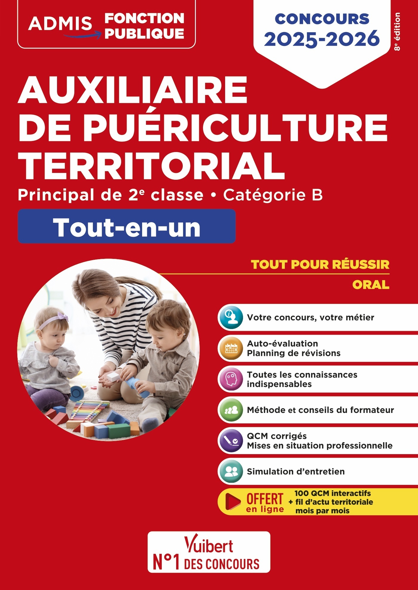 Concours Auxiliaire de puériculture territorial - Catégorie B - Tout-en-un - Lebrun Pierre-Brice, Lefort Marie-Christine - VUIBERT