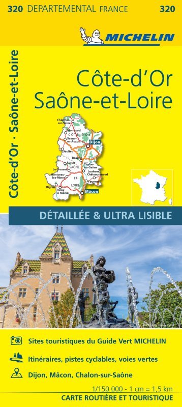 Carte Départementale Côte-d'Or, Saône-et-Loire - XXX - MICHELIN