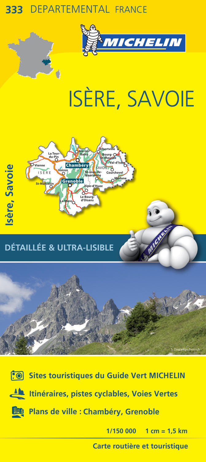 Carte Départementale Isère, Savoie - XXX - MICHELIN