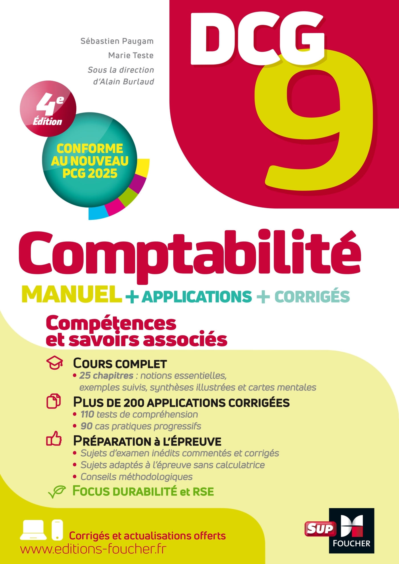 DCG 9 - Comptabilité - Manuel et applications  A jour PCG 2025 édition - Paugam Sébastien, Teste Marie, Burlaud Alain - FOUCHER