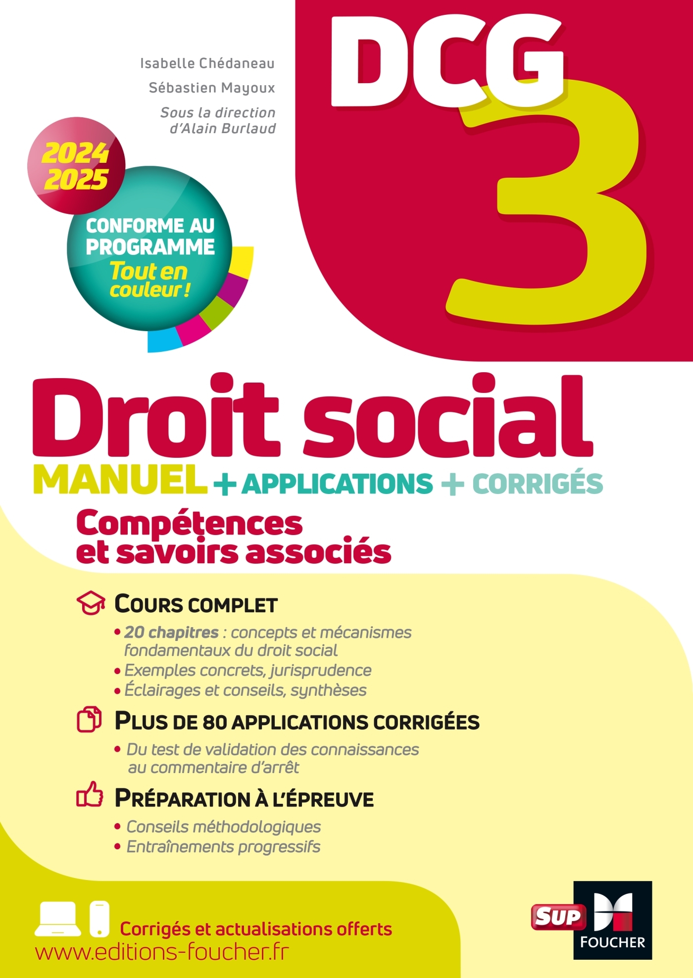 DCG 3 - Droit social - Manuel et applications - Millésime 2024-2025 - Burlaud Alain, Chedaneau Isabelle, Mayoux Sébastien, Ravat Maryse, Schneider Marie-Paule - FOUCHER