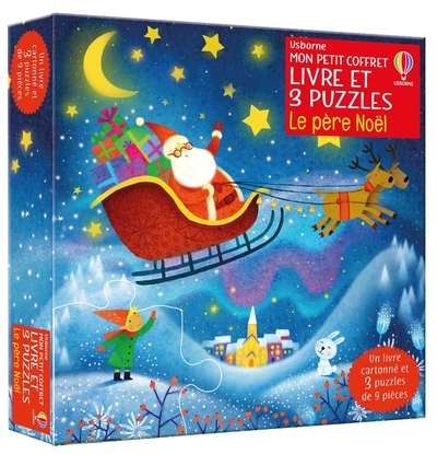 Le père Noël - Mon petit coffret Livre et 3 puzzles - Nolan Kate, Dabija Violeta, Stevenson Eleanor, Souchon Eléonore - USBORNE