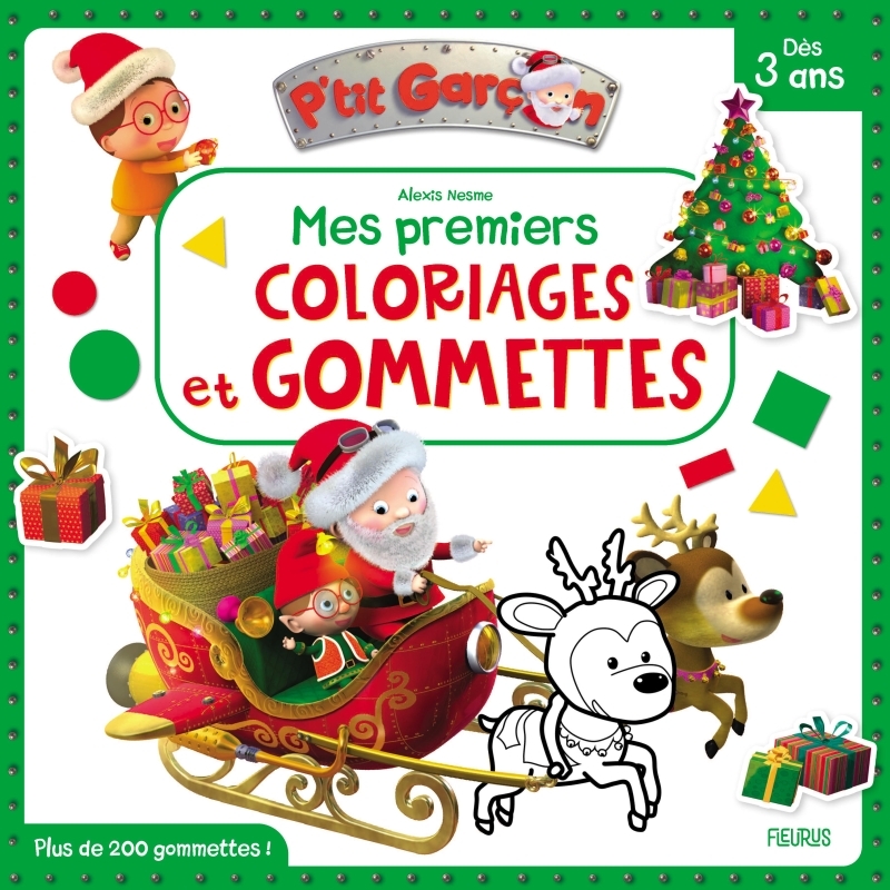 Mes premiers coloriages et gommettes - P tit garçon - Noël - XXX - FLEURUS