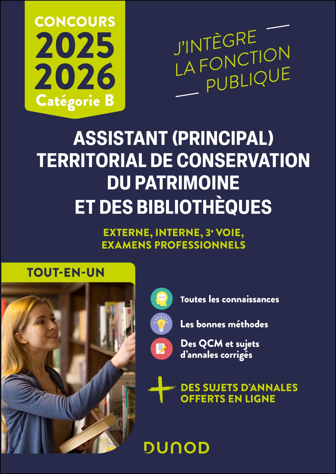 Concours Assistant (principal) territorial de conservation du patrimoine et des bibliothèques - 2025 - Feraud Gabriel, Schietecatte Valérie, Lièvre Pierre, Meyer Odile, Jeanguenin Jeremy, Belleney Delphine - DUNOD