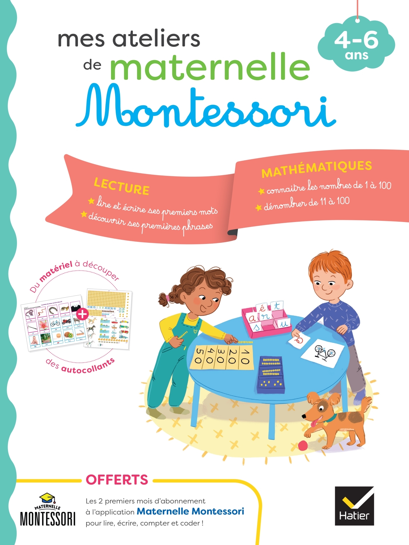 Mes ateliers de maternelle Montessori Lecture-Mathématiques 4-6 ans - Tovagliari Sophie - HATIER