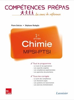 Chimie 1re année MPSI-PTSI - Grécias Pierre, Rédoglia Stéphane, TECHNIQUE et DOC  - TECHNIQUE & DOC