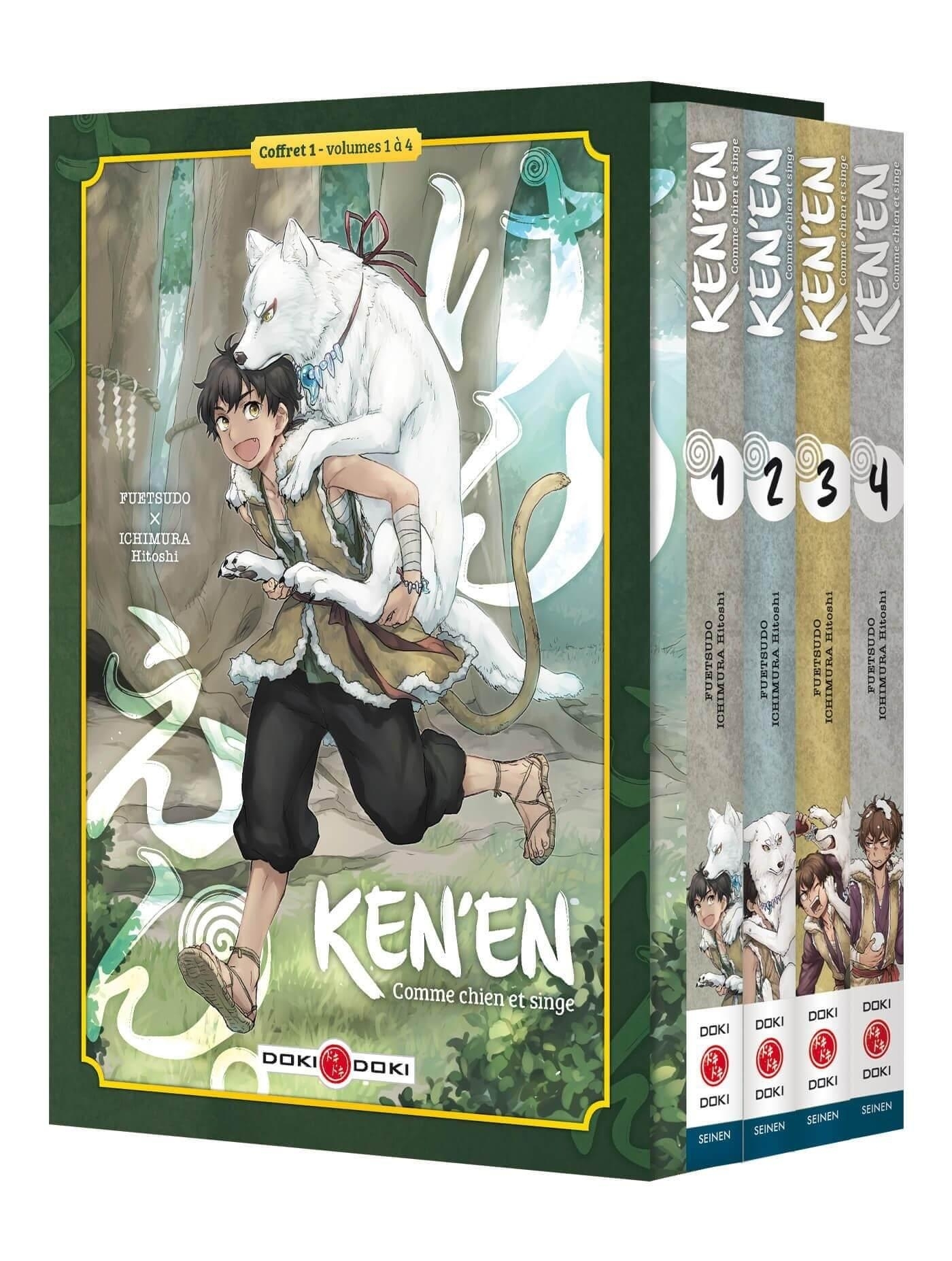 Ken'en - Comme chien et singe - Coffret - vol. 01 à 04 - Ichimura Hitoshi, FUETSUDO FUETSUDO - BAMBOO