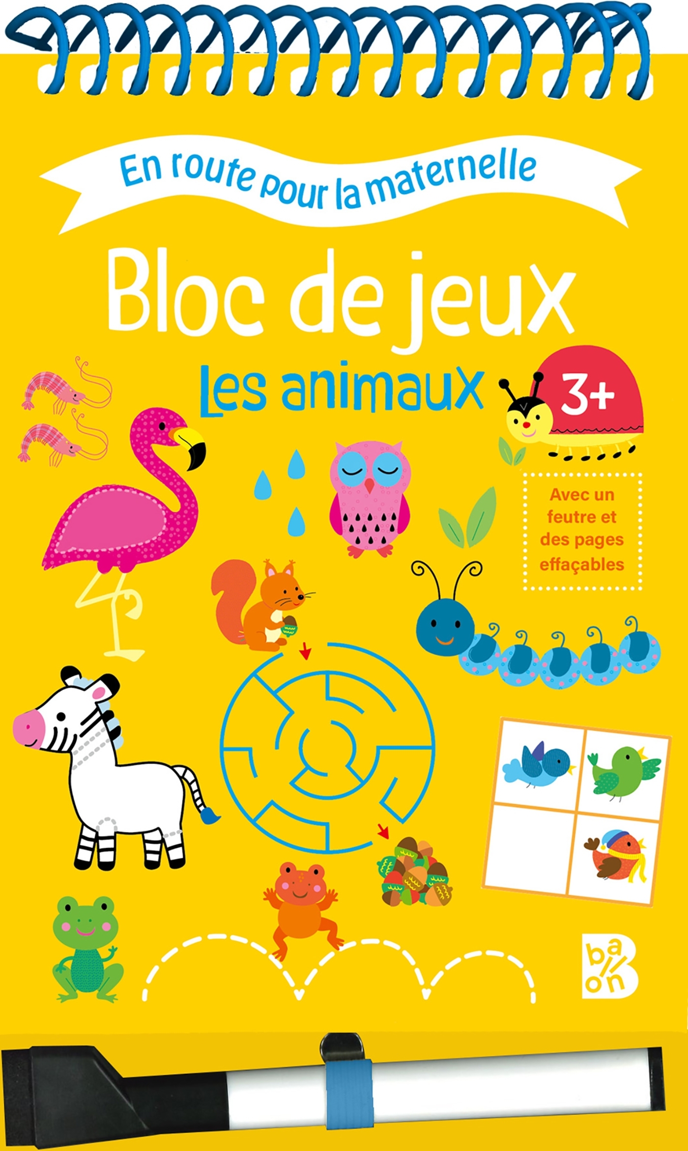 ERPM Bloc avec spirales et feutre - Les animaux - XXX - BALLON