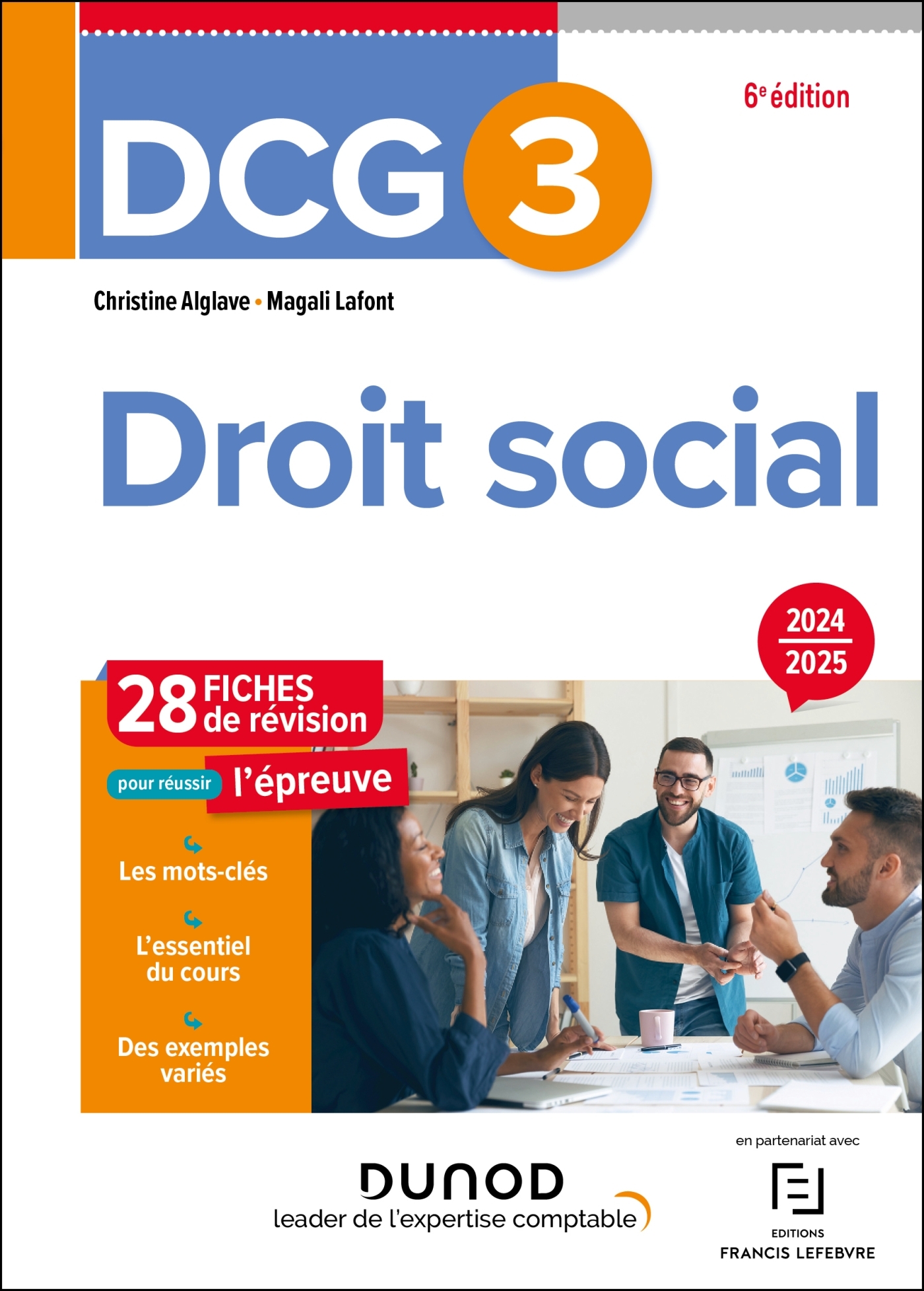 DCG 3 - Droit social - Fiches 2024-2025 - Alglave Christine, Lafont Magali - DUNOD