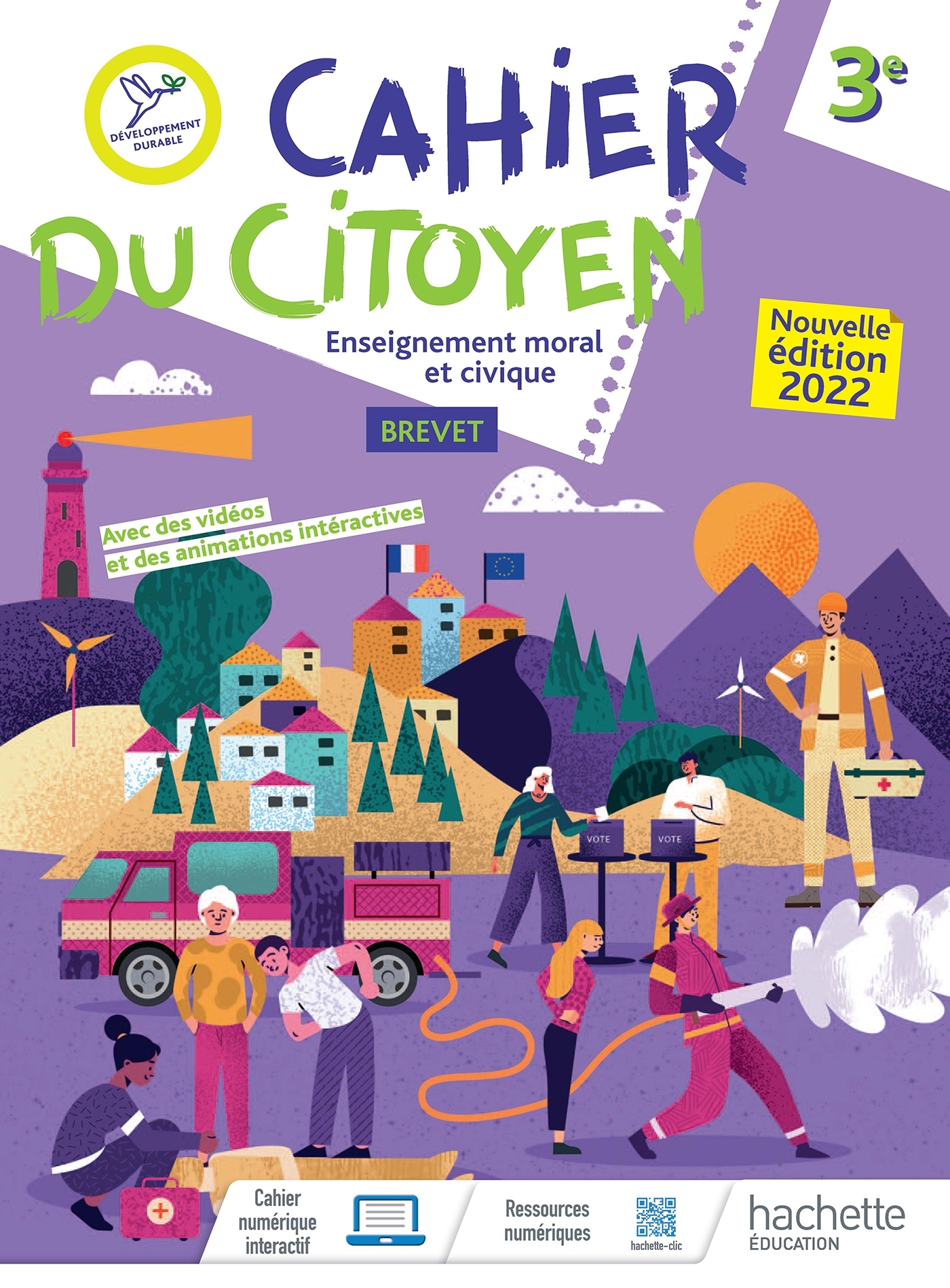 Cahier du citoyen - Enseignement moral et civique 3e - Ed. 2022 - Plaza Nathalie - HACHETTE EDUC