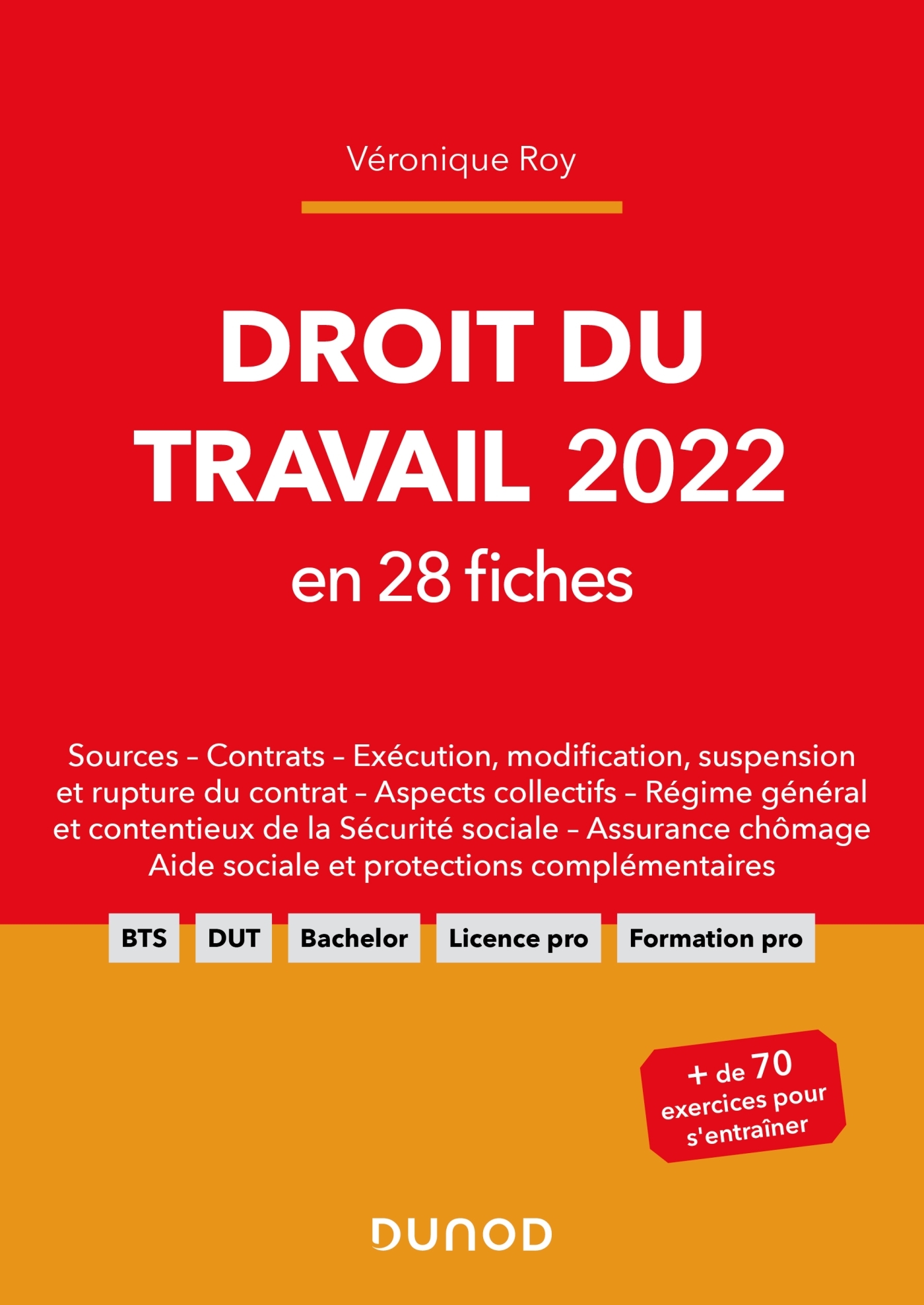 Droit du travail 2022 en 28 fiches - Roy Véronique - DUNOD