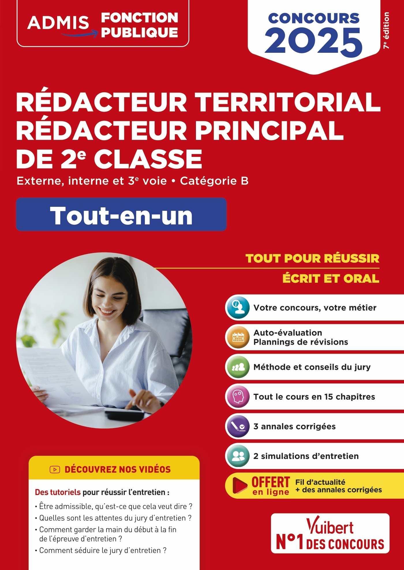 Concours Rédacteur territorial et Rédacteur principal de 2e classe - Catégorie B - Tout-en-un - Bellégo Olivier - VUIBERT