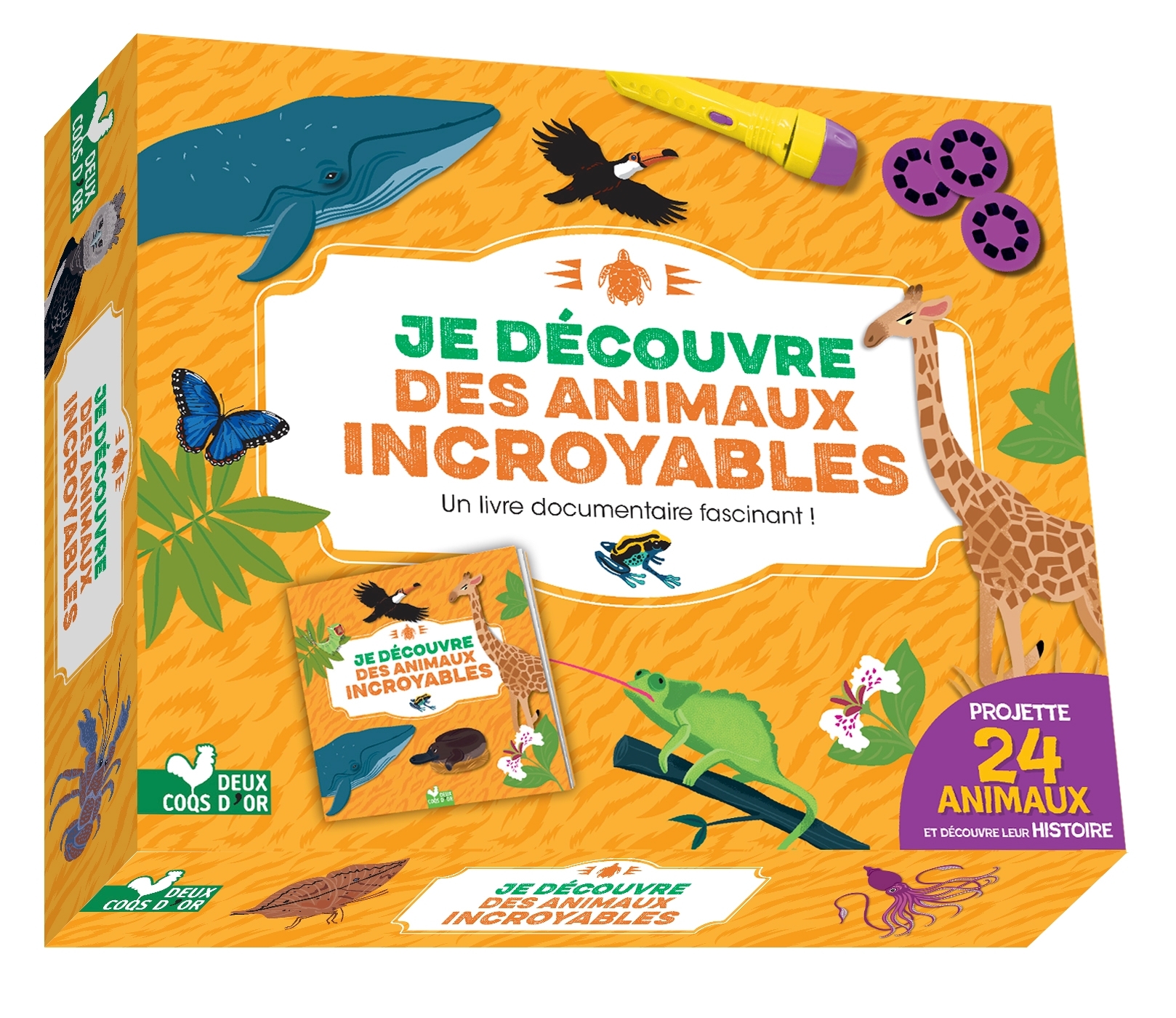 Je découvre des animaux incroyables - coffret avec lampe - Eric Mathivet, Stéphanie Desbenoit, Claire Wortemann - DEUX COQS D OR