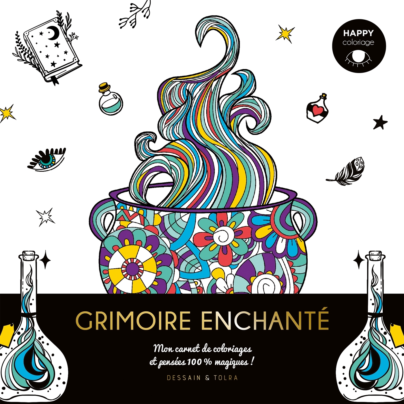 Happy coloriage Grimoire enchanté - XXX - DESSAIN TOLRA