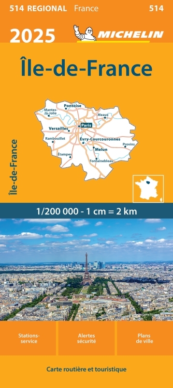 Carte Régionale Ile-de-France 2025 - XXX - MICHELIN