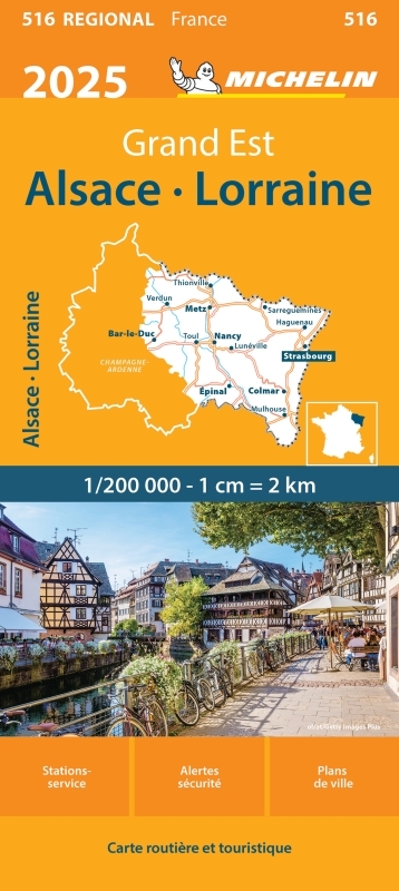 Carte Régionale Alsace, Lorraine 2025 - XXX - MICHELIN