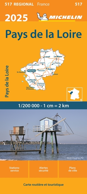 Carte Régionale Pays de la Loire 2025 - XXX - MICHELIN