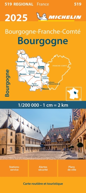 Carte Régionale Bourgogne 2025 - XXX - MICHELIN