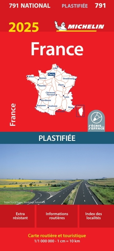 Carte Nationale France 2025 - Plastifiée - XXX - MICHELIN