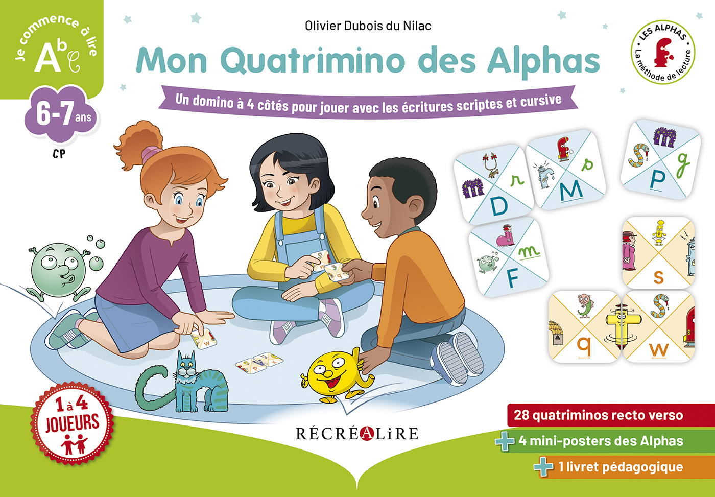 Mon Quatrimino des Alphas - nouvelle édition - Olivier Dubois du Nilac, Thomas Tessier - RECREALIRE