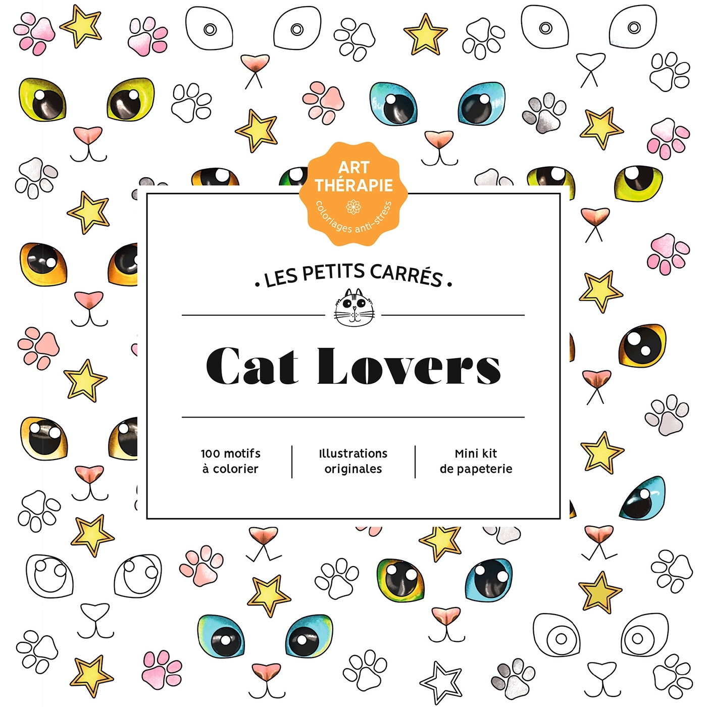 Les petits carrés d'Art-thérapie Cat Lovers - Gaëlle Junius - HACHETTE HEROES