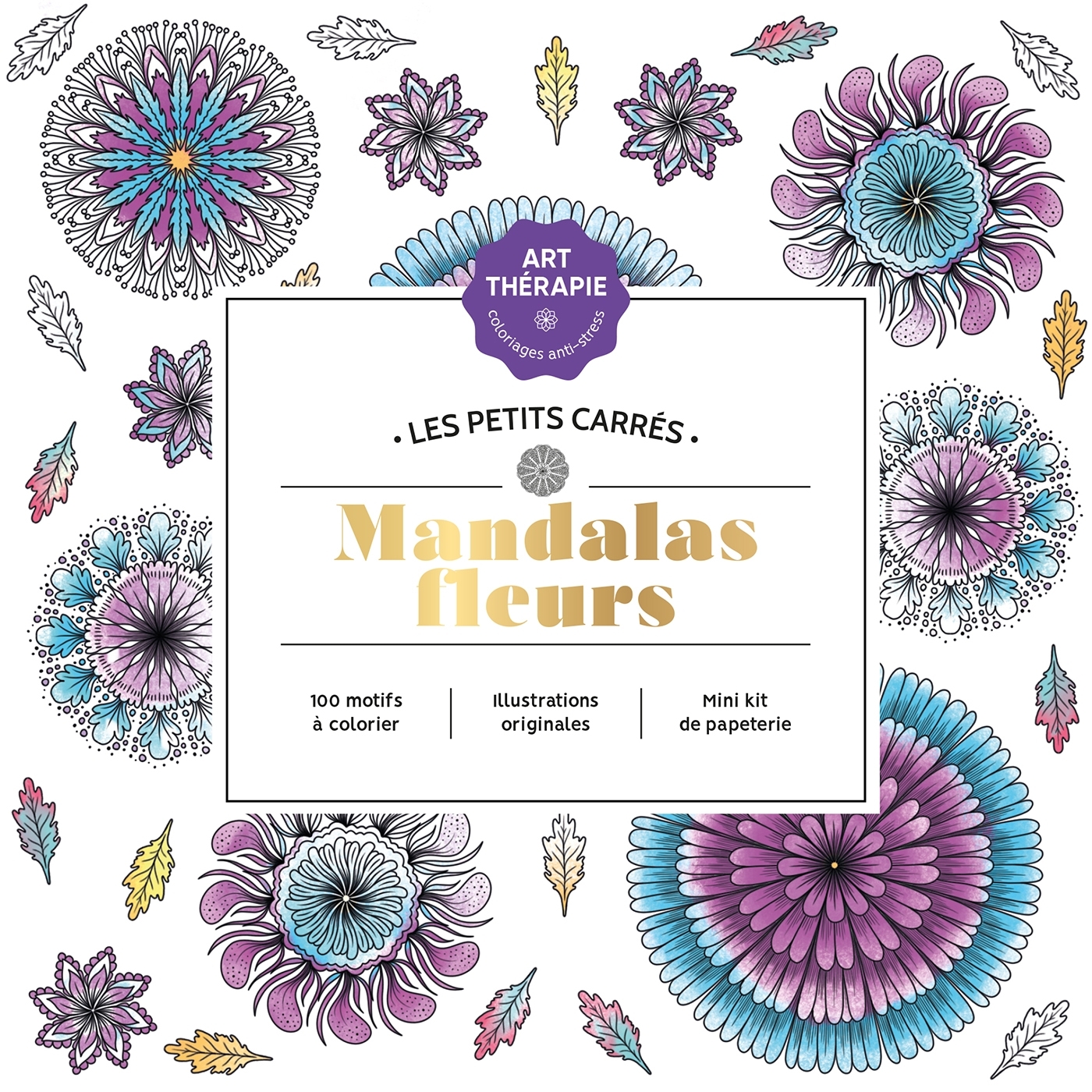 Les petits carrés d'Art-thérapie Mandalas fleurs - XXX - HACHETTE HEROES