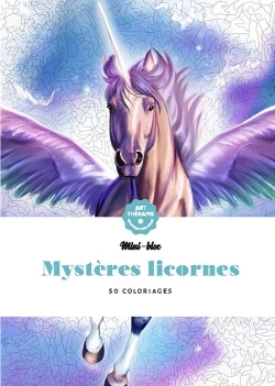 Mini-bloc d'Art-thérapie Mystères Licornes -   - HACHETTE HEROES