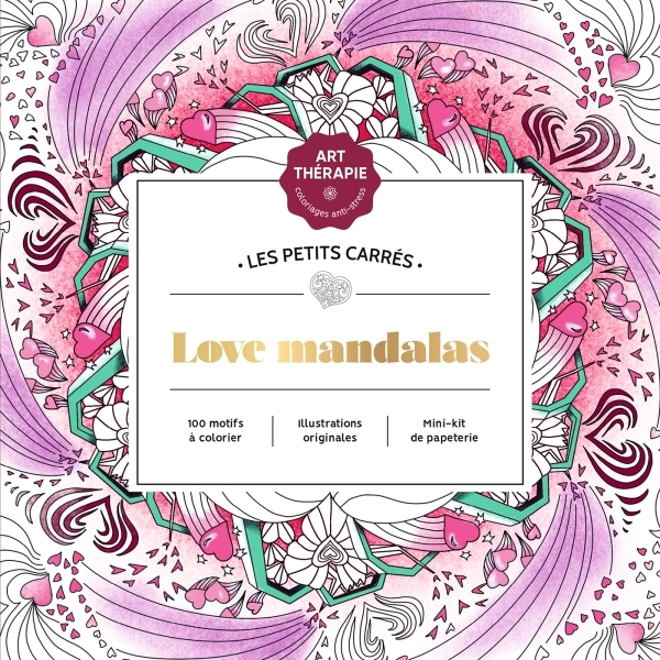 Les Petits carrés d'Art-thérapie Love Mandalas - Jessica Masia Jessica Masia - HACHETTE HEROES