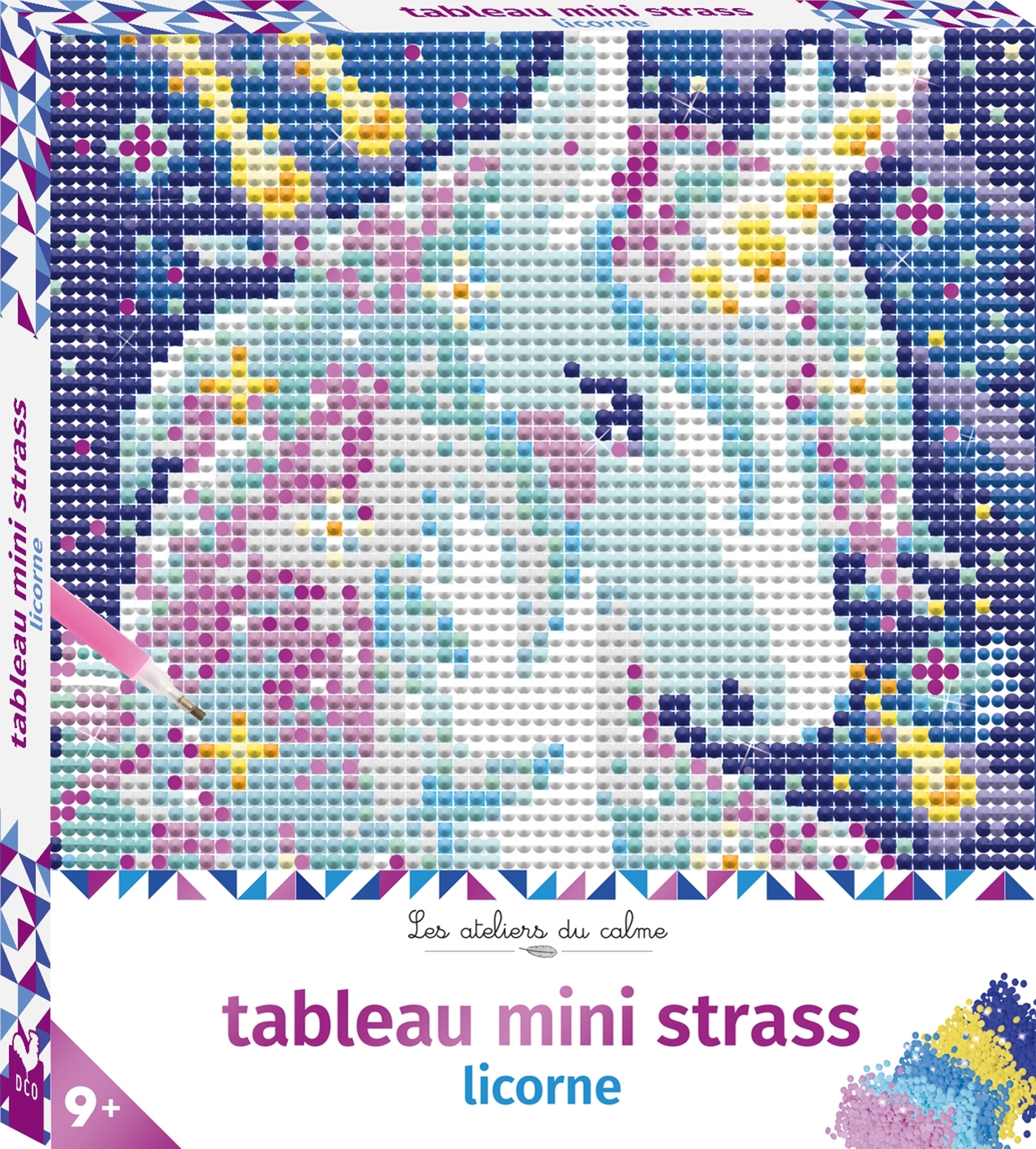 Tableau mini strass licorne - boîte avec accessoires - Ophélie Ortal - DEUX COQS D OR