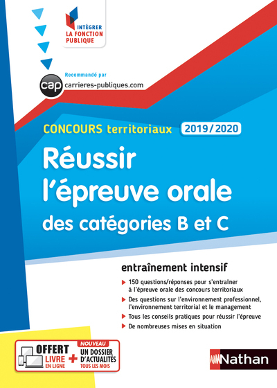 Réussir l'épreuve orale des catégories B et C - Concours territoriaux 2019-2020 - Numéro 51 (IFP) - Fabienne Geninasca, Céline Tatat - NATHAN