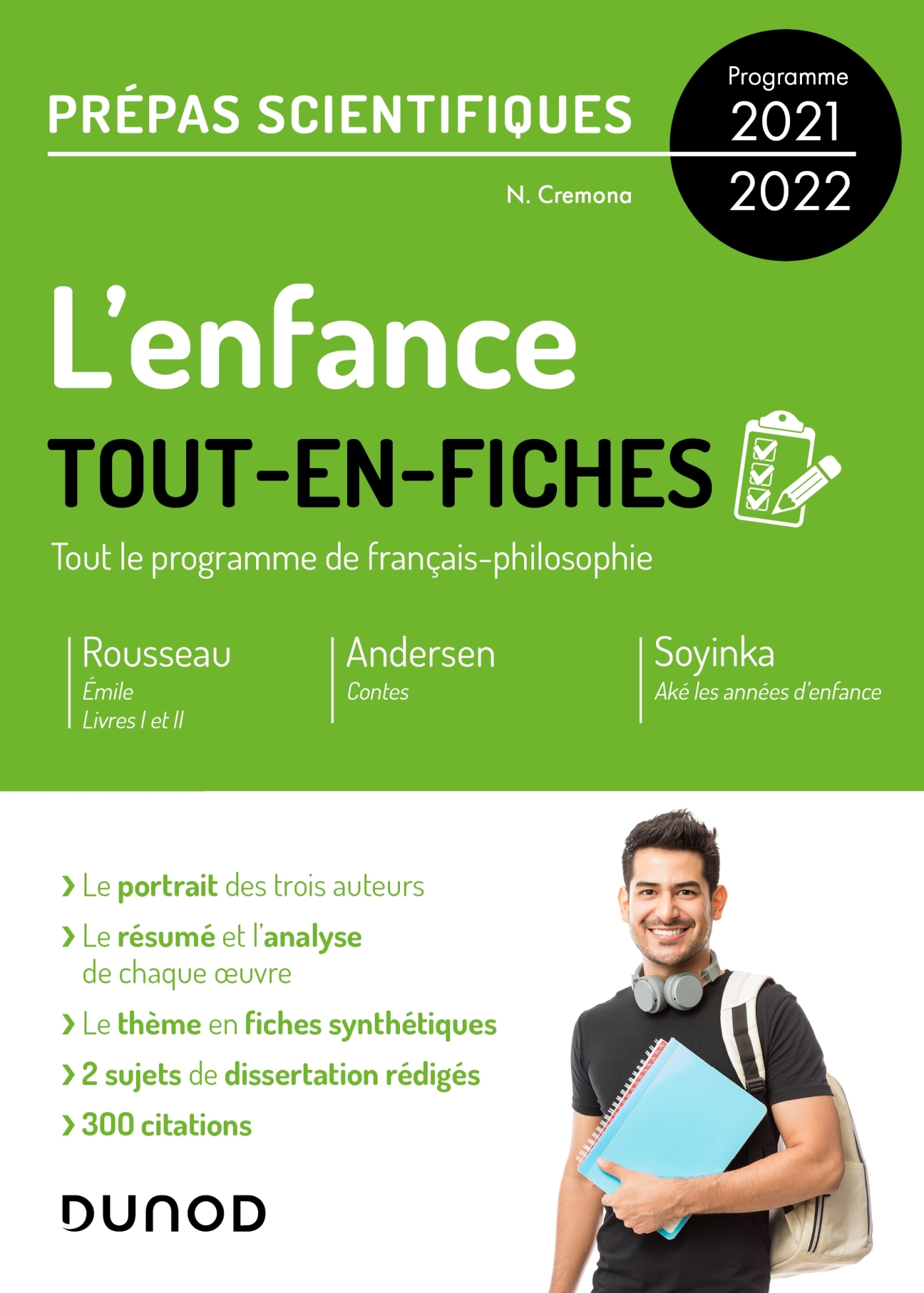 L'enfance - Tout-en-fiches - Prépas scientifiques Français-philosophie - Programme 2021-2022 - Nicolas Cremona - DUNOD