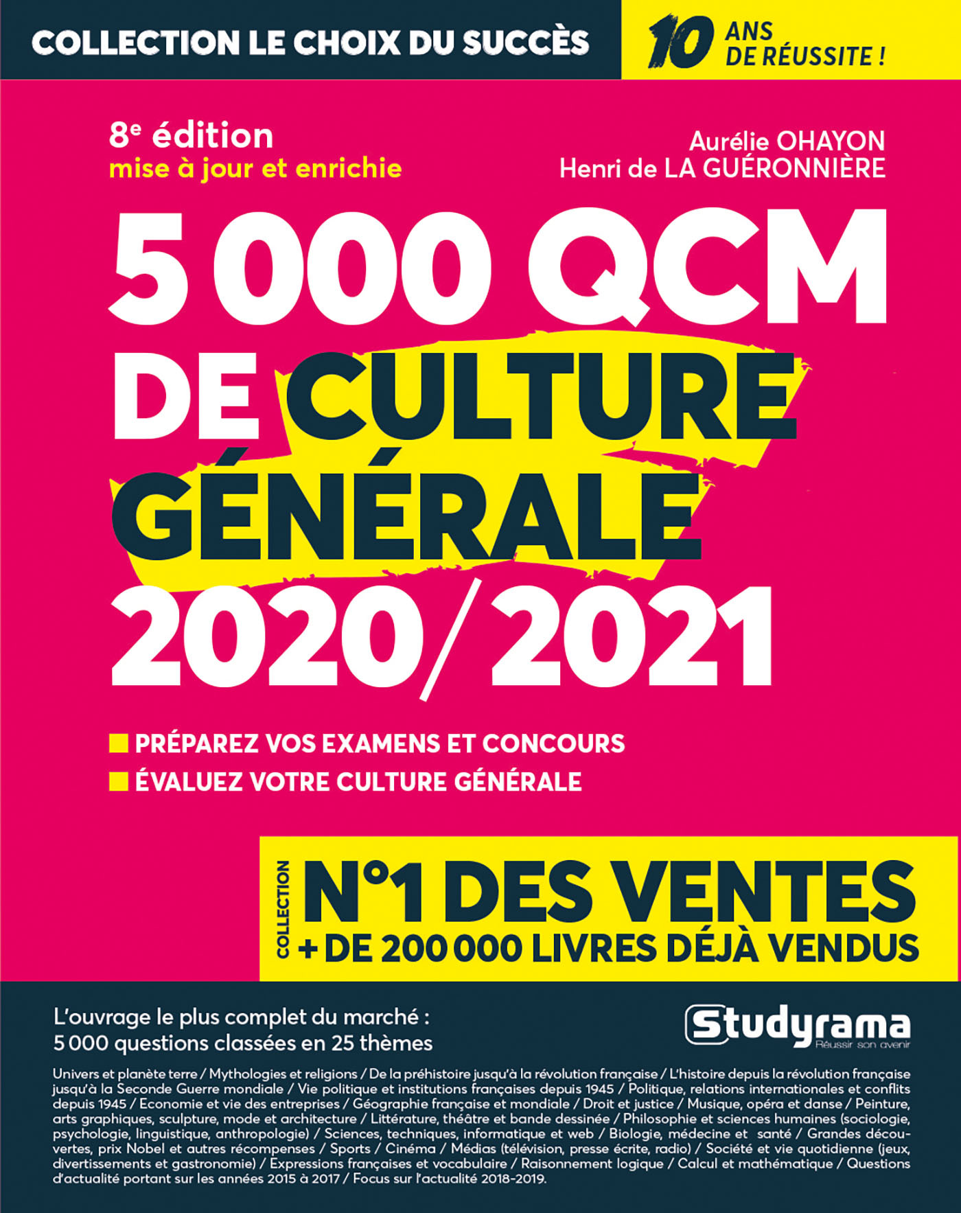 5000 QCM de culture générale 2020-2021 - AURELIE OHAYON - STUDYRAMA