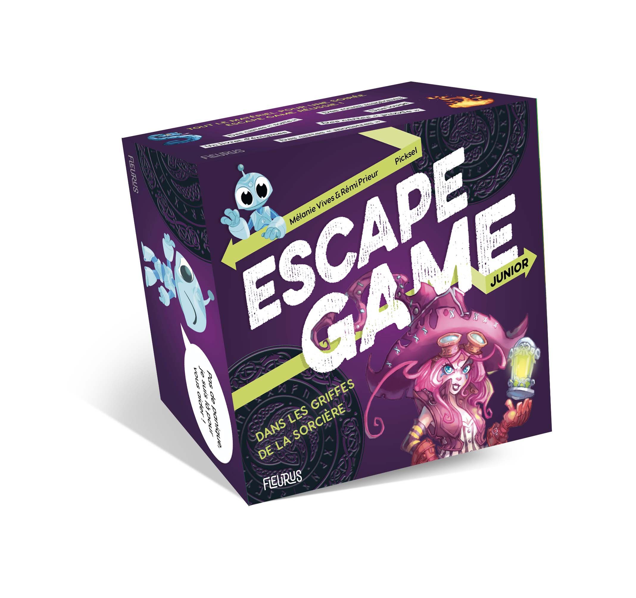 Escape Game Junior - Dans les griffes de la sorcière (coffret) - Rémi Prieur, Mélanie Vives, El Gunto El Gunto - FLEURUS