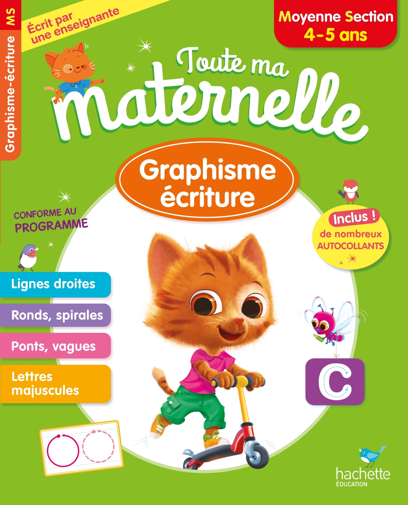 Toute ma maternelle Graphisme Ecriture Moyenne Section 4-5 ans - christelle Prince - HACHETTE EDUC