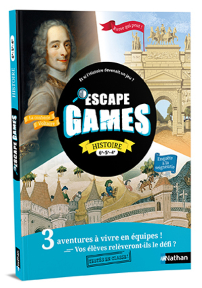 Histoire 6e/5e/4e-Escap.Game-2022 - Mickaël Laurent, Gaëlle Lipman, Minoo Mirafzal - NATHAN