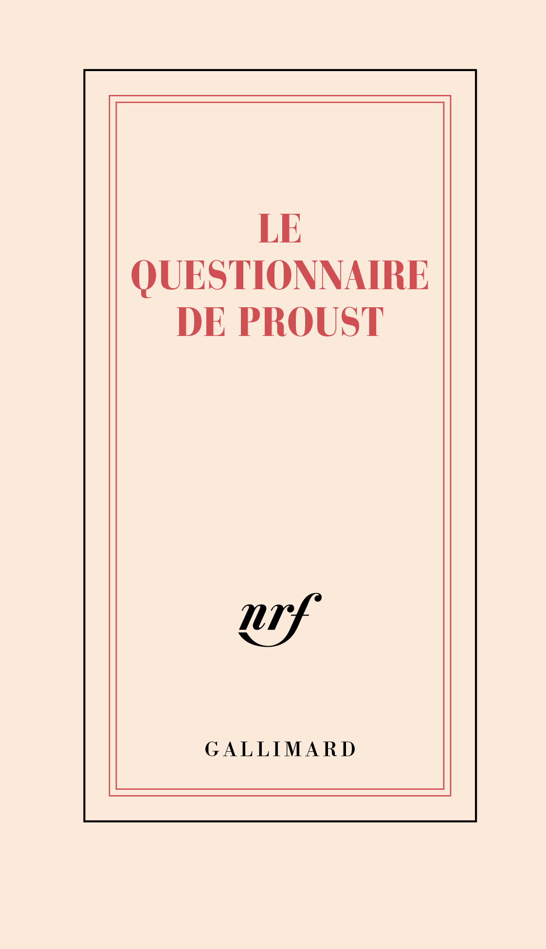 Carnet "Le questionnaire de Proust" (papeterie) -  Collectifs - GALLIMARD