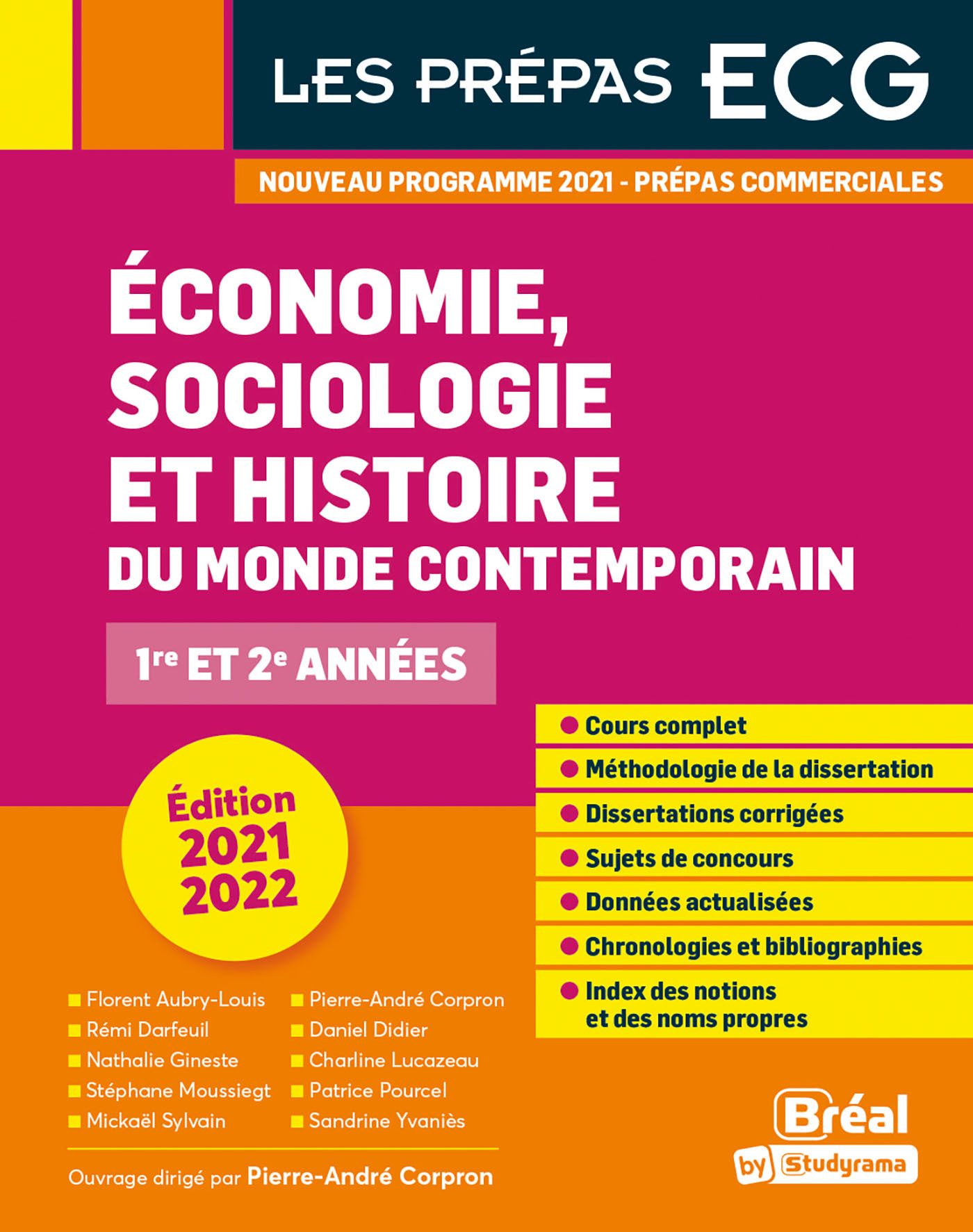 Economie, sociologie et histoire du monde contemporain - Prépas ECG  -  Collectif, Pierre-Andre Corpron - BREAL