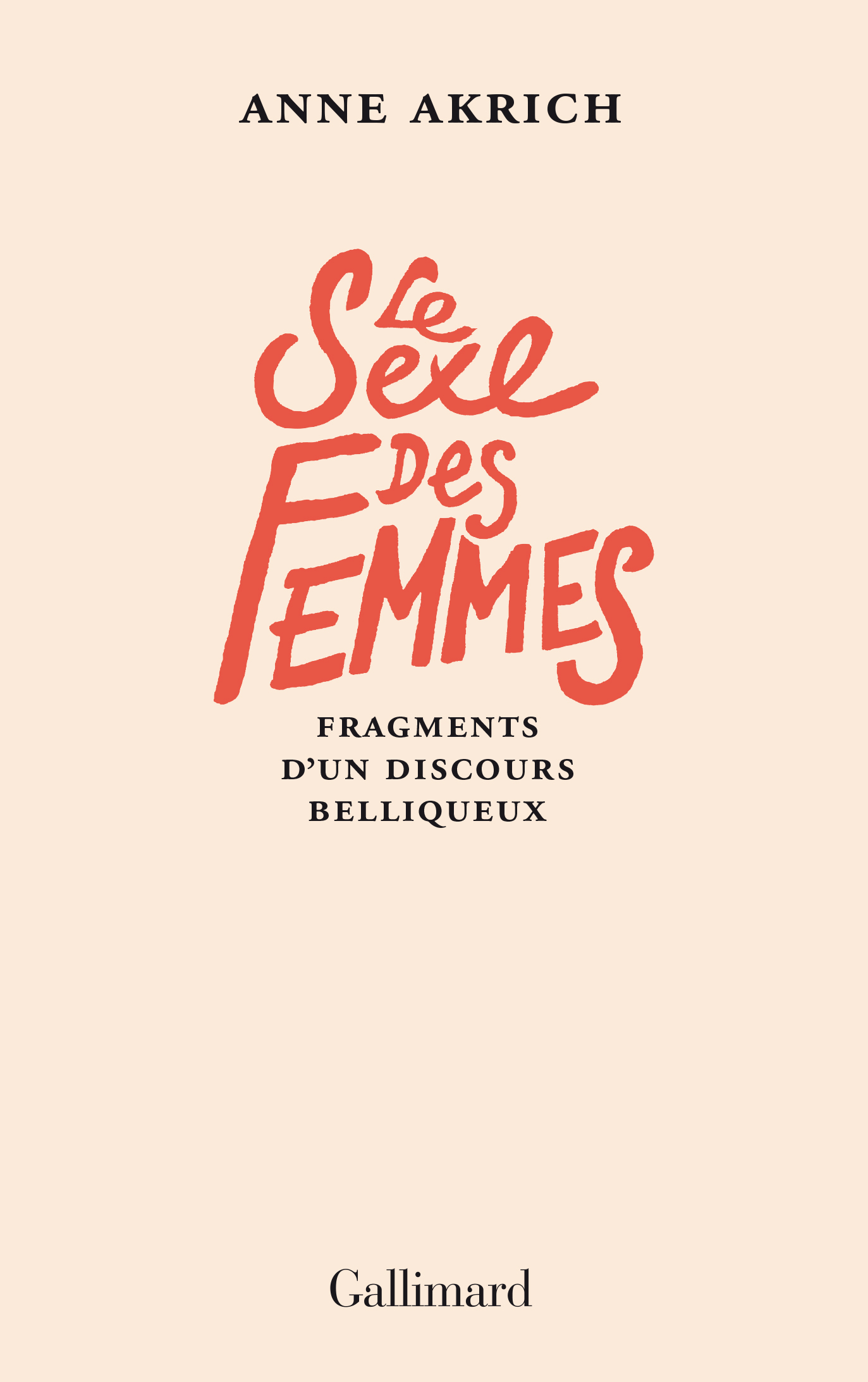 Le sexe des femmes - Anne Akrich - GALLIMARD