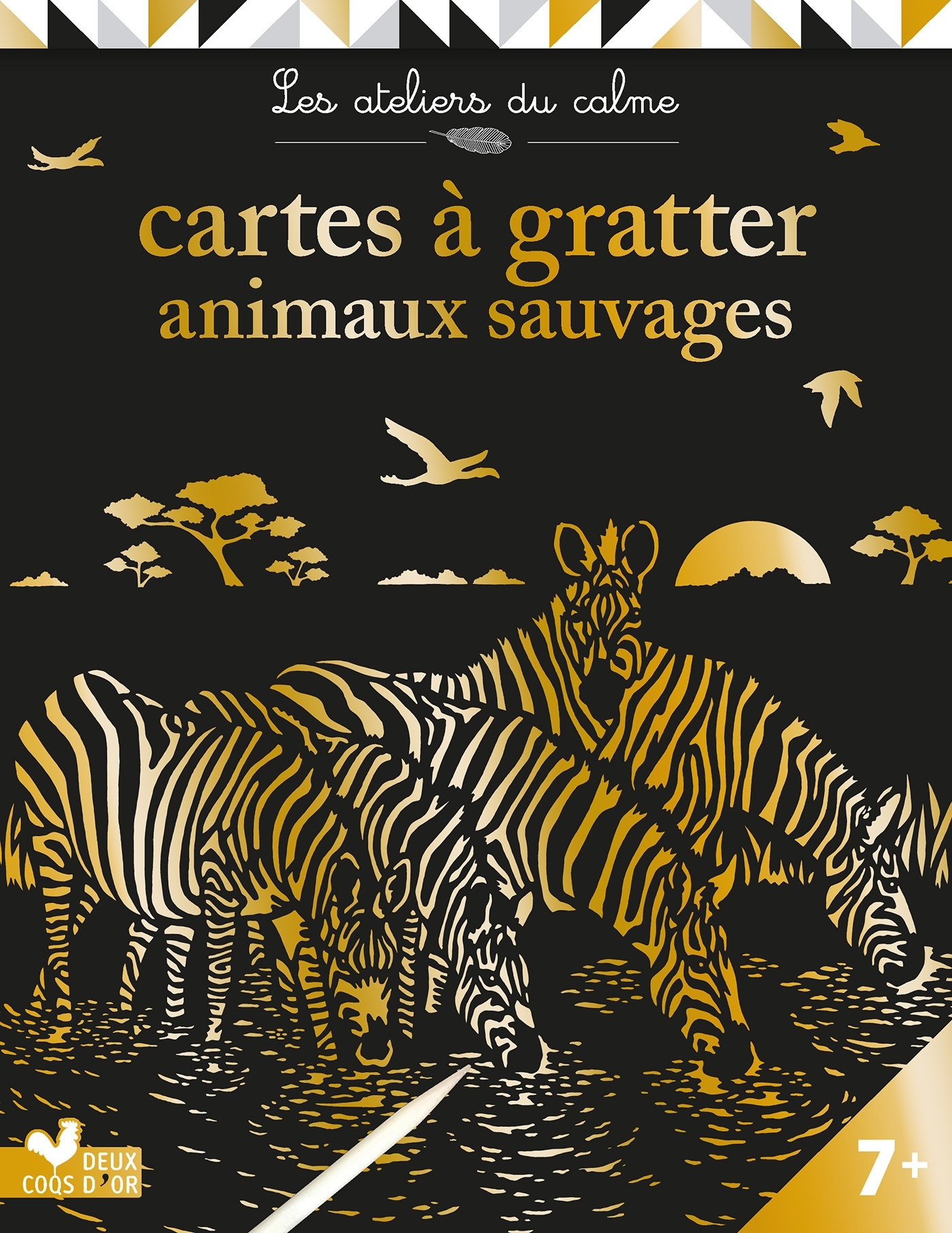 Cartes à gratter animaux sauvages - pochette avec accessoires - Antoine Guilloppé - DEUX COQS D OR