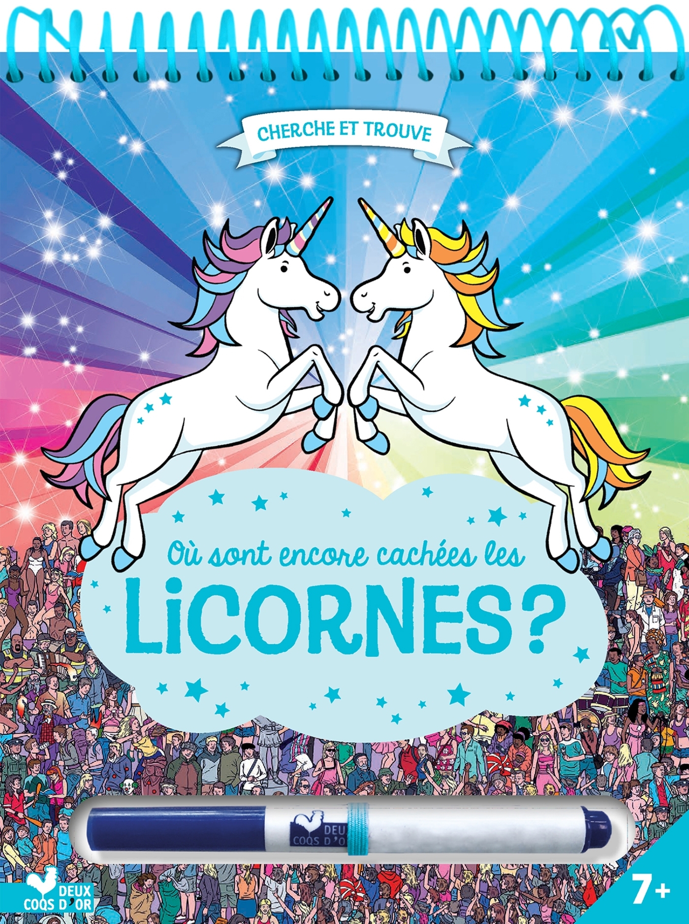 Où sont encore cachées les licornes ? - bloc avec un feutre effaçable - Paul Moran - DEUX COQS D OR