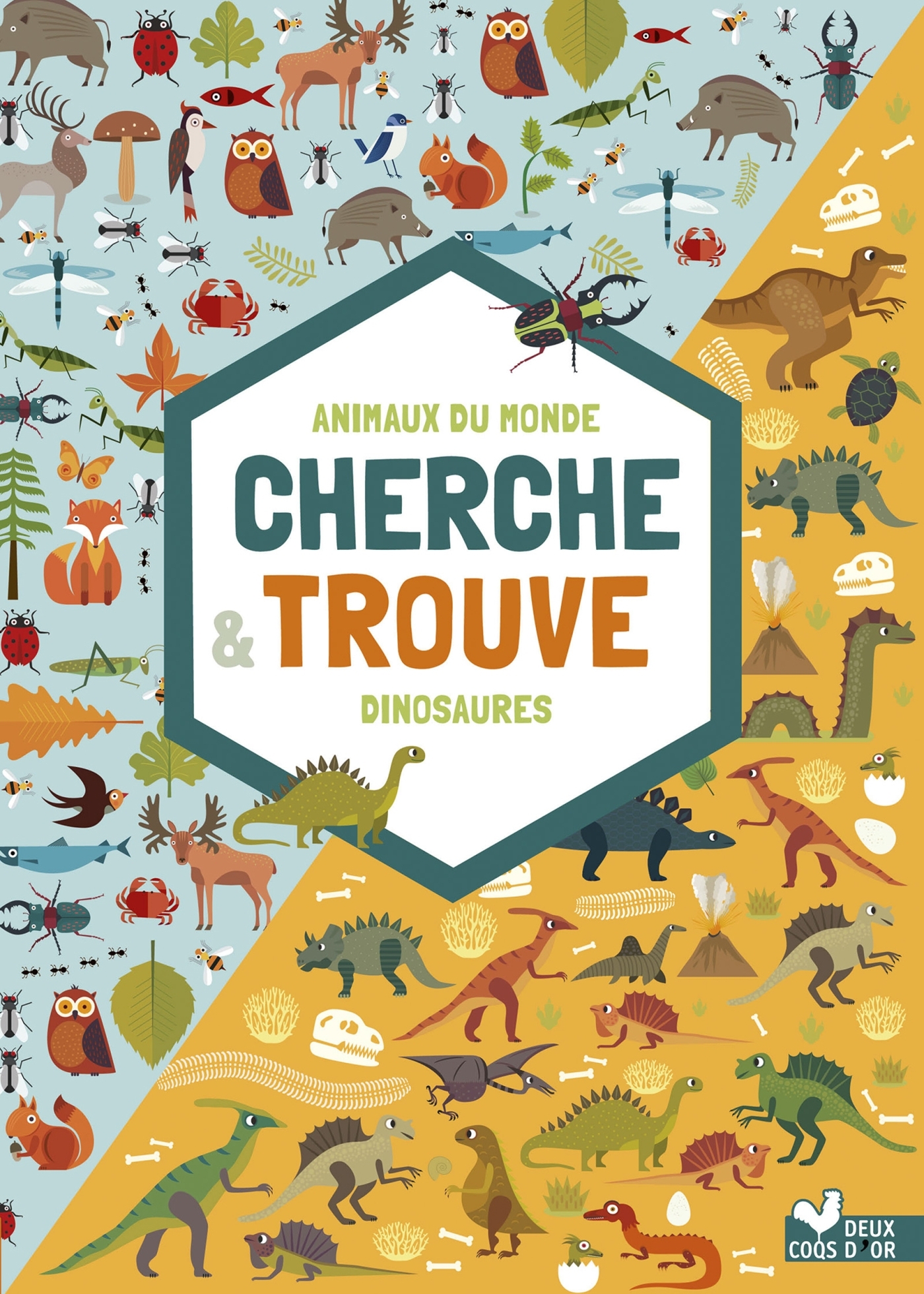 Cherche et trouve - dinosaures et animaux du monde - Agnese Baruzzi - DEUX COQS D OR