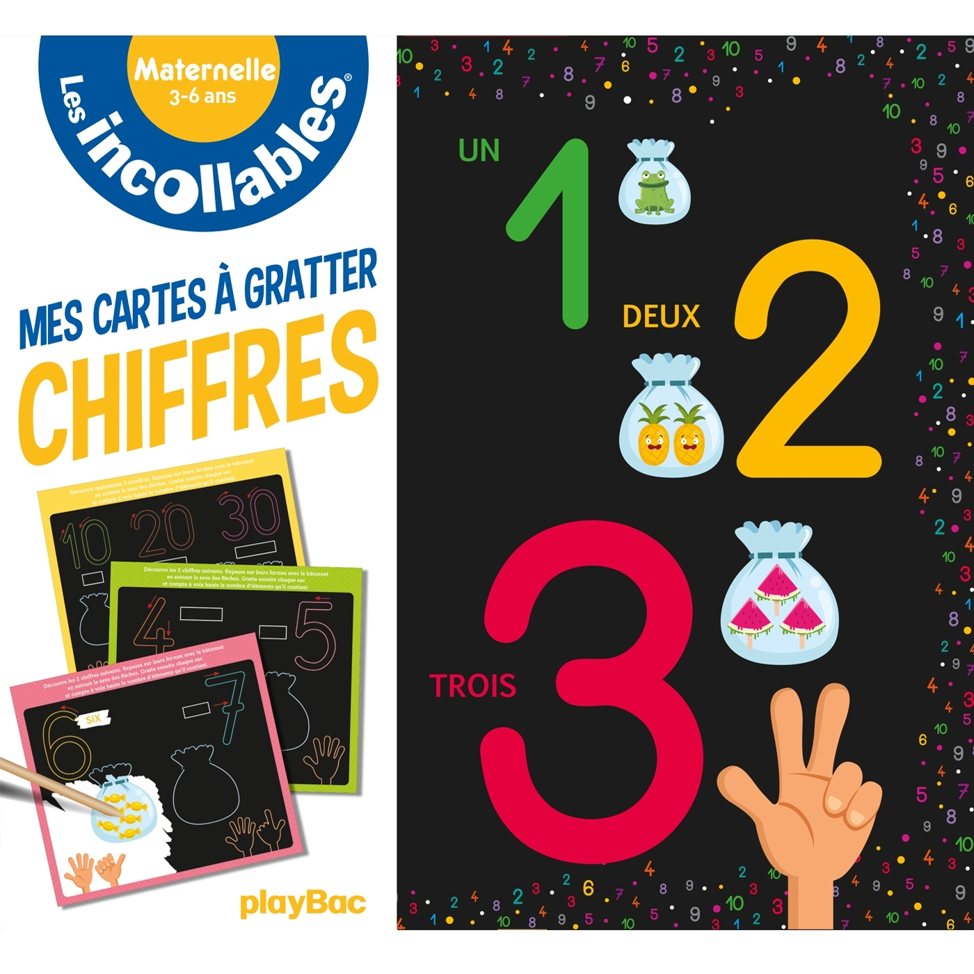 LES INCOLLABLES - CARTES À GRATTER ÉDUCATIVES - LES CHIFFRES - XXX - PLAY BAC