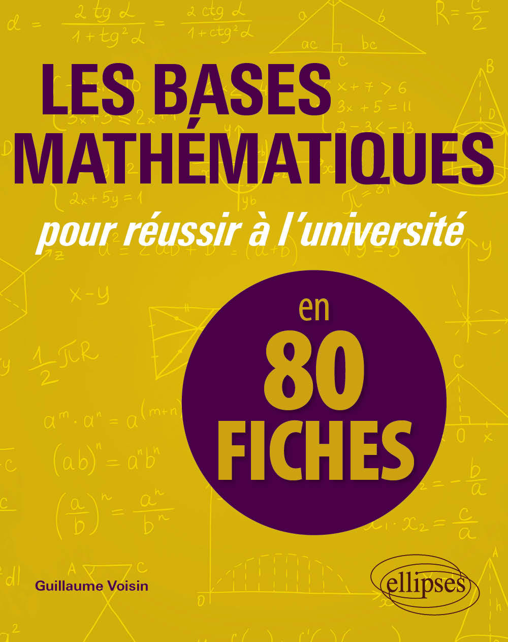 Les bases mathématiques pour réussir à l'université en 80 fiches - Guillaume Voisin - ELLIPSES