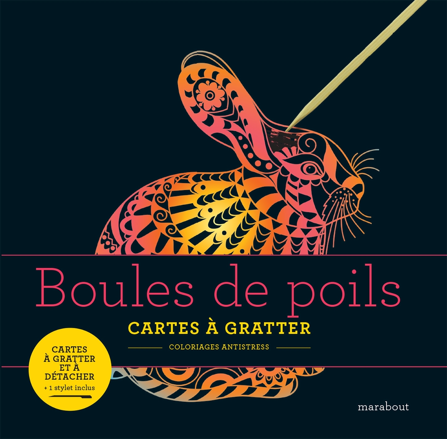 Livre à gratter - Boules de poils -  Collectif - MARABOUT