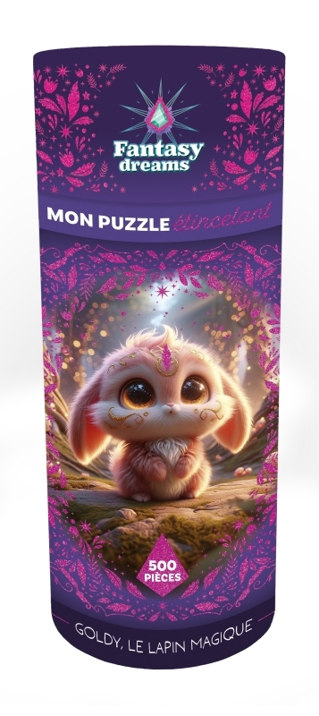 Mon puzzle étincelant Fantasy Dreams - Goldy, le lapin magique (500 pièces) - XXX - FLEURUS