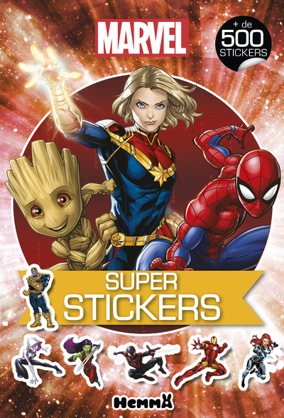 Marvel - Super Stickers (Groot - Captain Marvel - Spider-Man) - Collectif Collectif,  Collectif - HEMMA