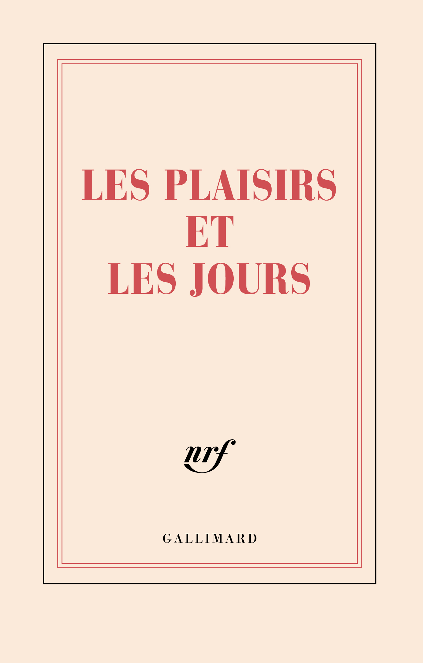 Carnet "Les Plaisirs et les Jours" (papeterie) -  Collectifs - GALLIMARD