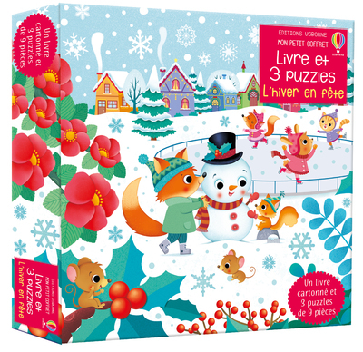 L'hiver en fête - Mon petit coffret Livre et 3 puzzles - Sam Taplin, Federica Iossa, Claire Ever, Véronique Duran - USBORNE