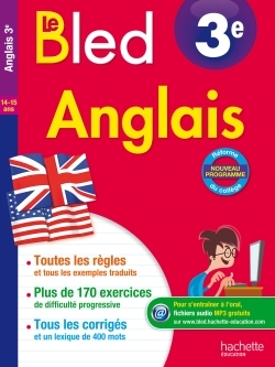 Cahier Bled - Anglais 3E - Jean-François Tournier, André Michoux - HACHETTE EDUC